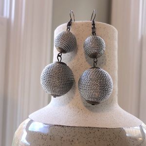 Silver ball earrings